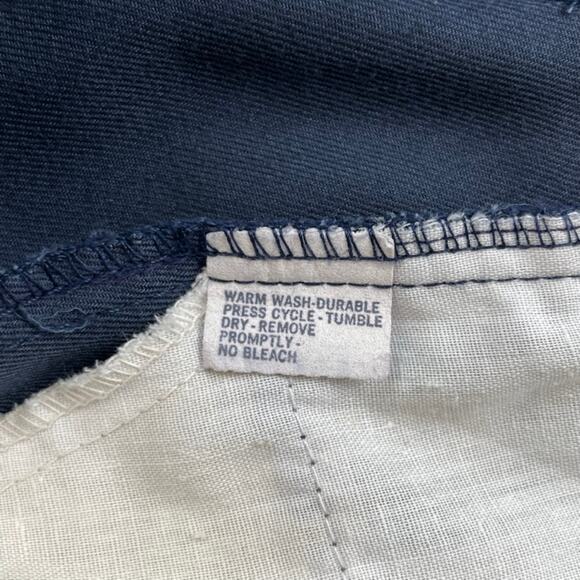 Vintage Levis Sta-Prest Pants Mens 42 Navy Blue Chino Straight Leg Slacks 80s - Picture 10 of 16